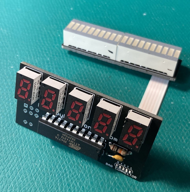 Basic Boba Fett Display assembled boards connected by ribbon cable